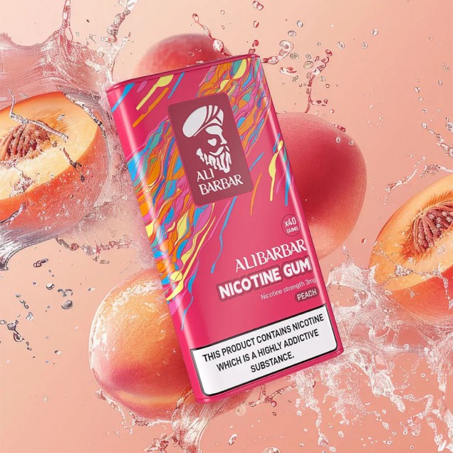 Alibarbar Nicotine Gum - Peach Australia
