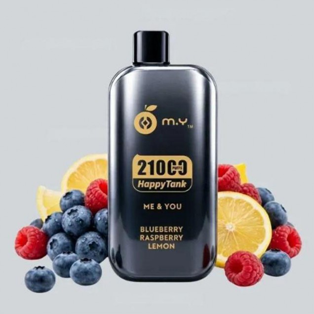 Happy Tank 21000 Puffs Vape - Blueberry Raspberry Lemon (No Box) Australia