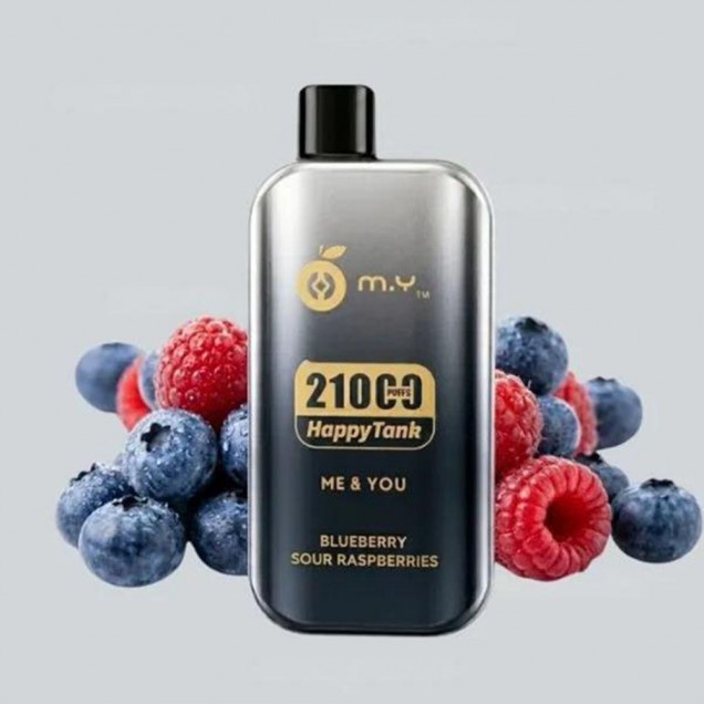 Happy Tank 21000 Puffs Vape - Blueberry Sour Raspberries (No Box) Australia