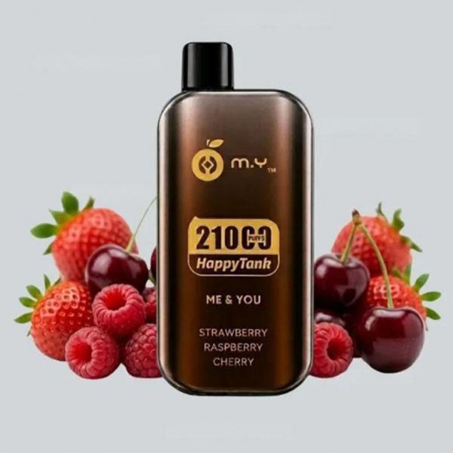 Happy Tank 21000 Puffs Vape - Strawberry Raspberry Cherry (No Box) Australia