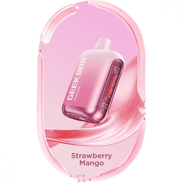 Geek Bar Meloso Max 2 12000 Puffs Vape - Strawberry Mango Australia
