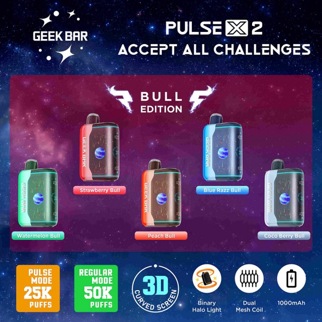 Geek Bar Pulse X 2 Bull Edition 50000 Puffs Vape Australia