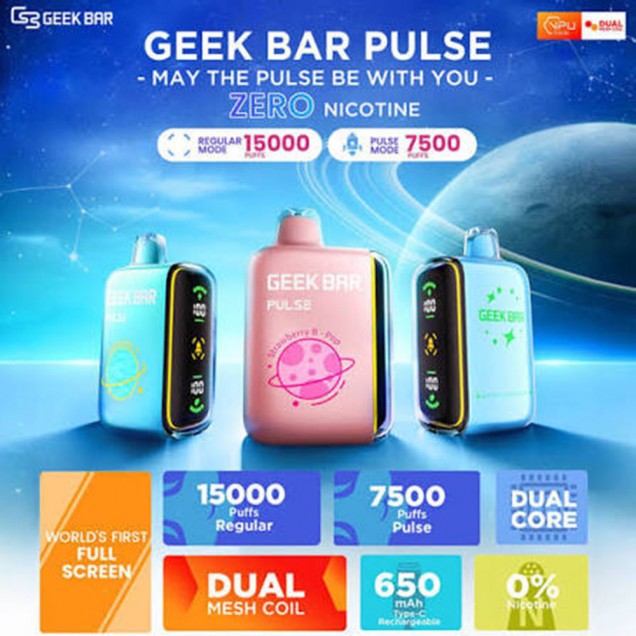 Geek Bar Pulse X Zero Nicotine 25000 Puffs Vape Australia