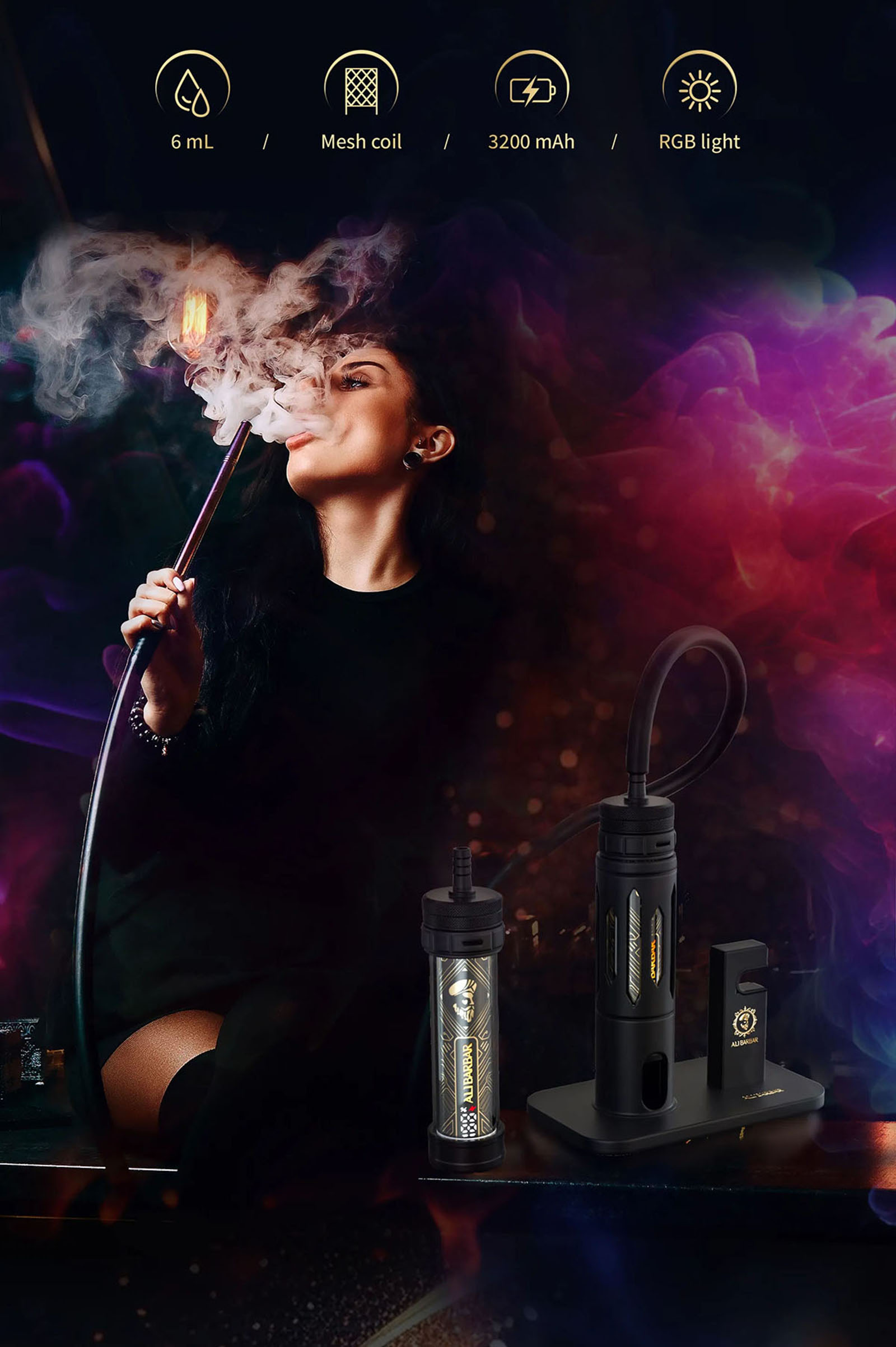 Alibarbar Hookah Onyx Device