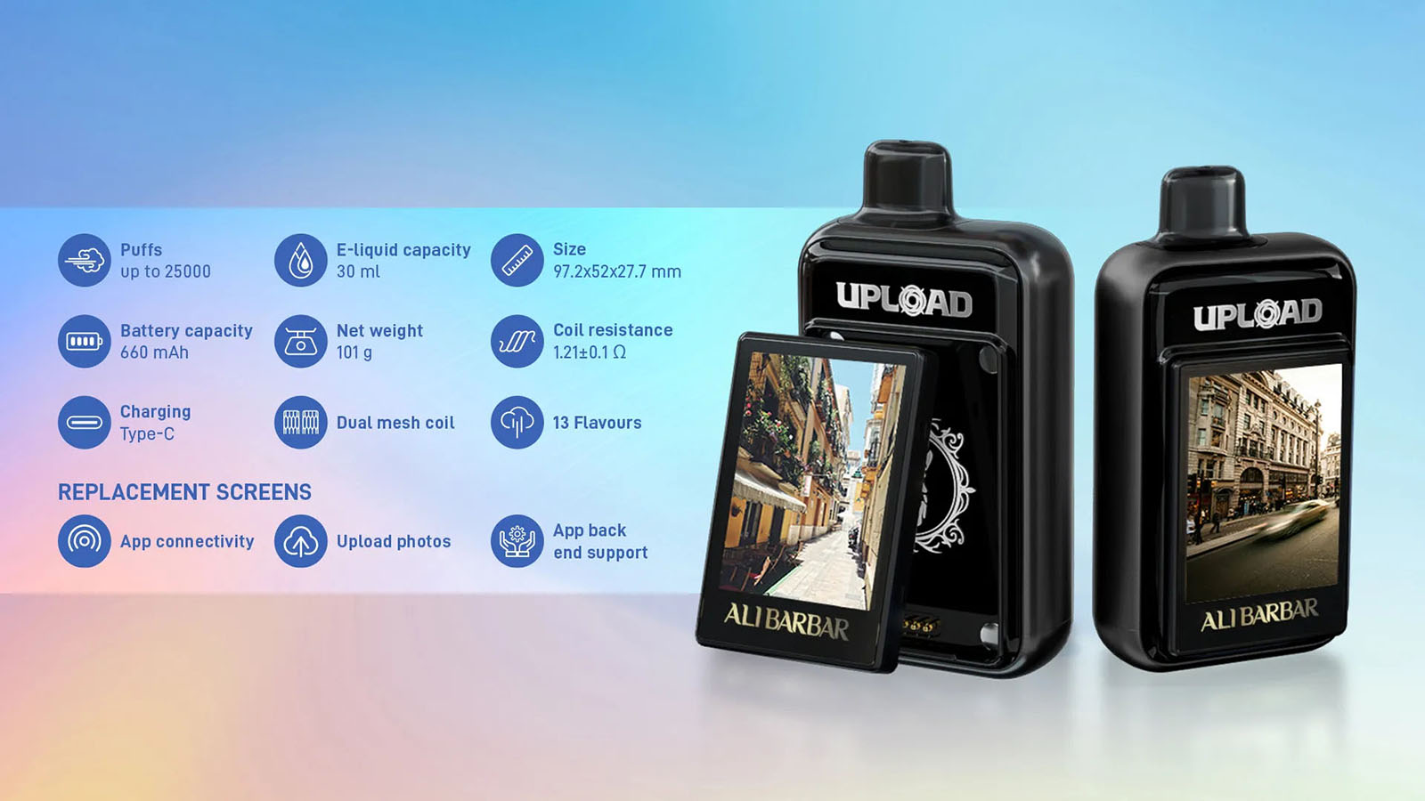 Alibarbar Upload 25000 Puffs Vape - Pink Lemon