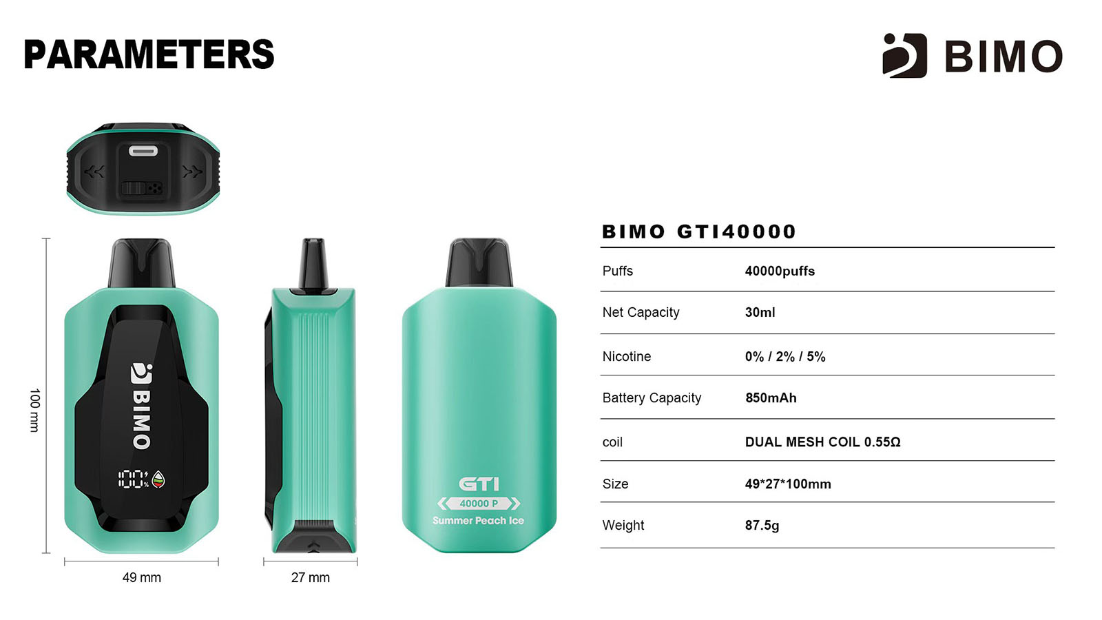 Bimo GTI 40000 Puffs Vape Bimo GTI 40000 Puffs Vape